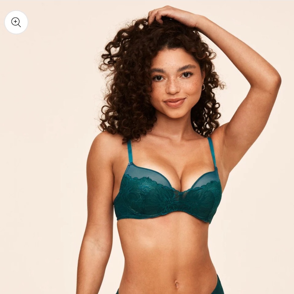 Adore Me Cyla Push Up Deep Teal Bra